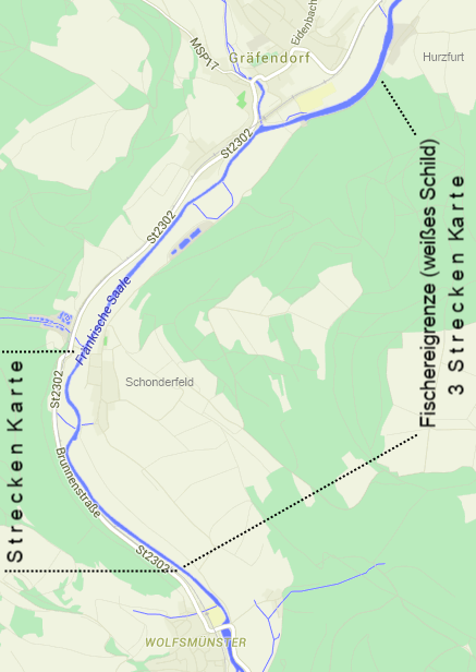 Übersicht Angelstrecken untere Saale