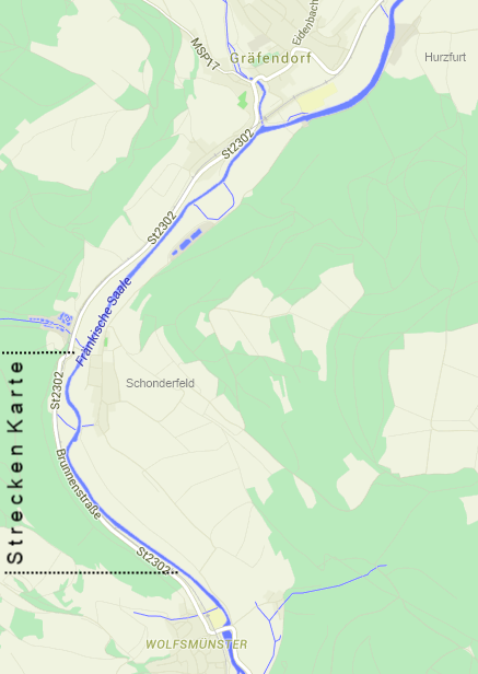 Fränkische Saale - Verlauf der Strecke 7